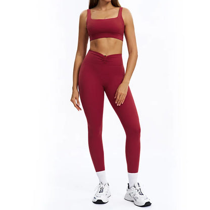 Women's long-sleeve 2-piece set, angled view