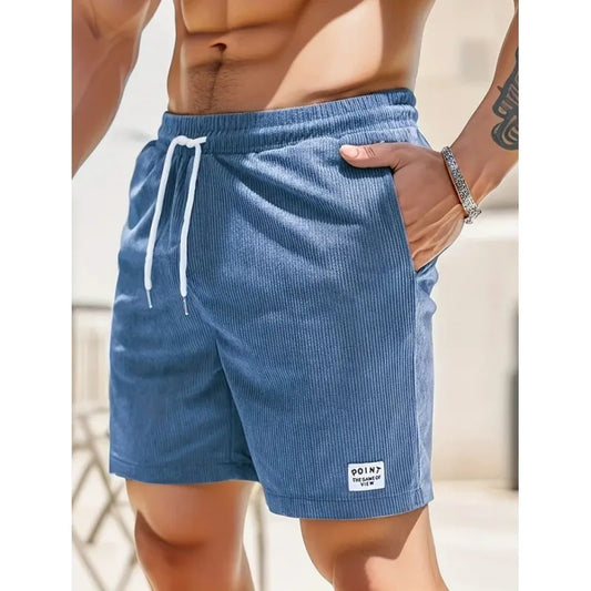 Men's casual drawstring summer shorts in assorted colours