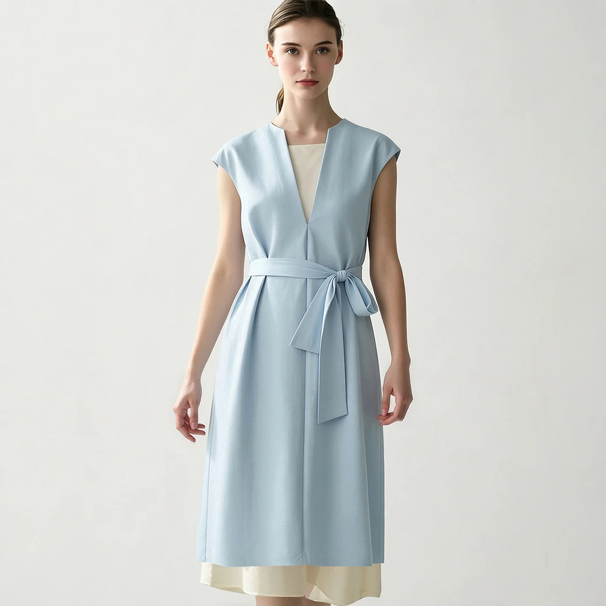Kessoro Women's Patchwork Midi Dress — view 8