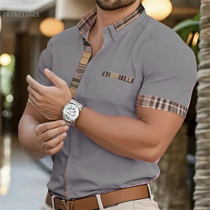 Men's casual shirt, flat lay
