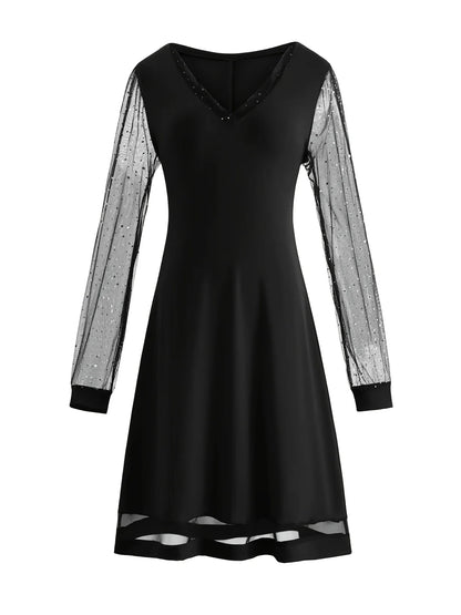 Kessoro Women's Patchwork Polyester Dress — view 3