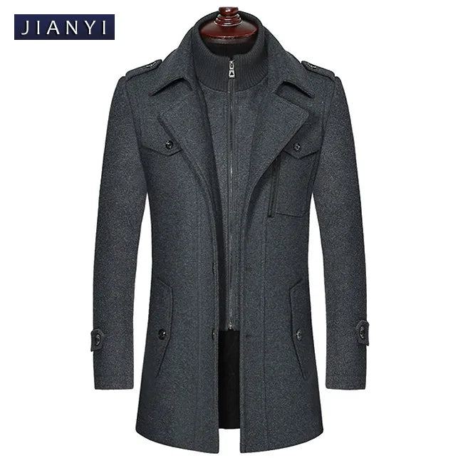 Kessoro Men's Woven Wool Blend Winter Jacket — view 9