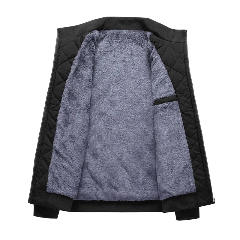 Kessoro Men's Slim-Fit Fleece Bomber Jacket — view 5