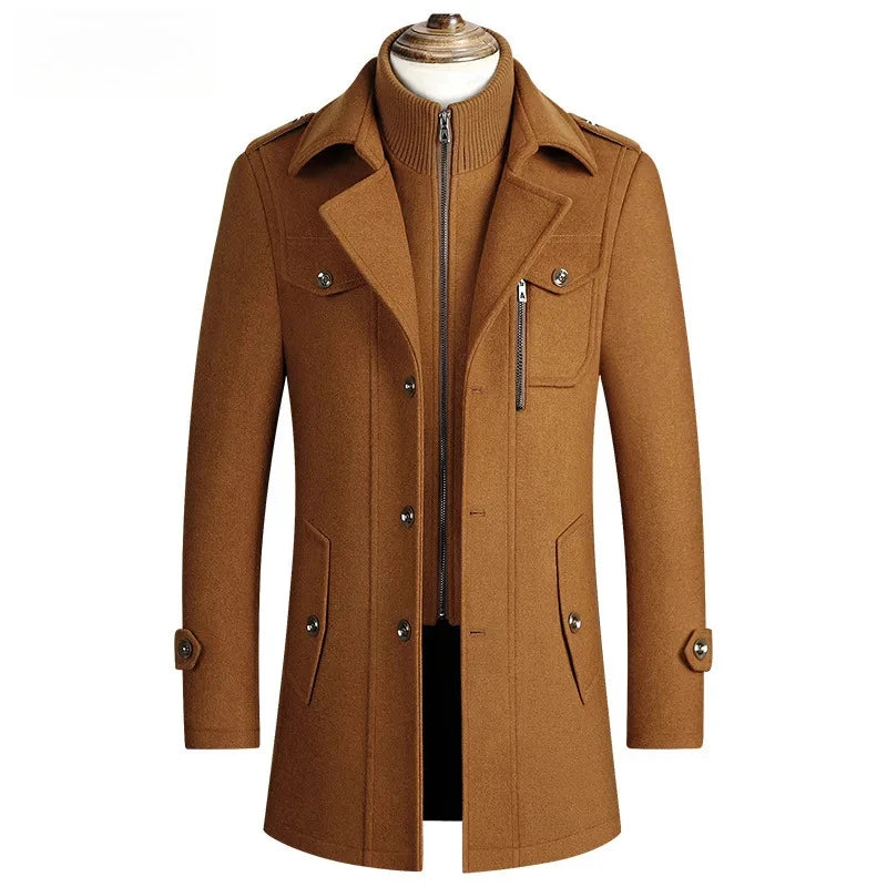 Kessoro Men's Woven Wool Blend Winter Jacket — view 3