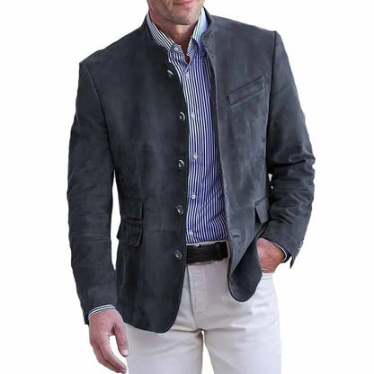 Kessoro Men's Casual Relaxed-Fit Suede Blazer — view 5