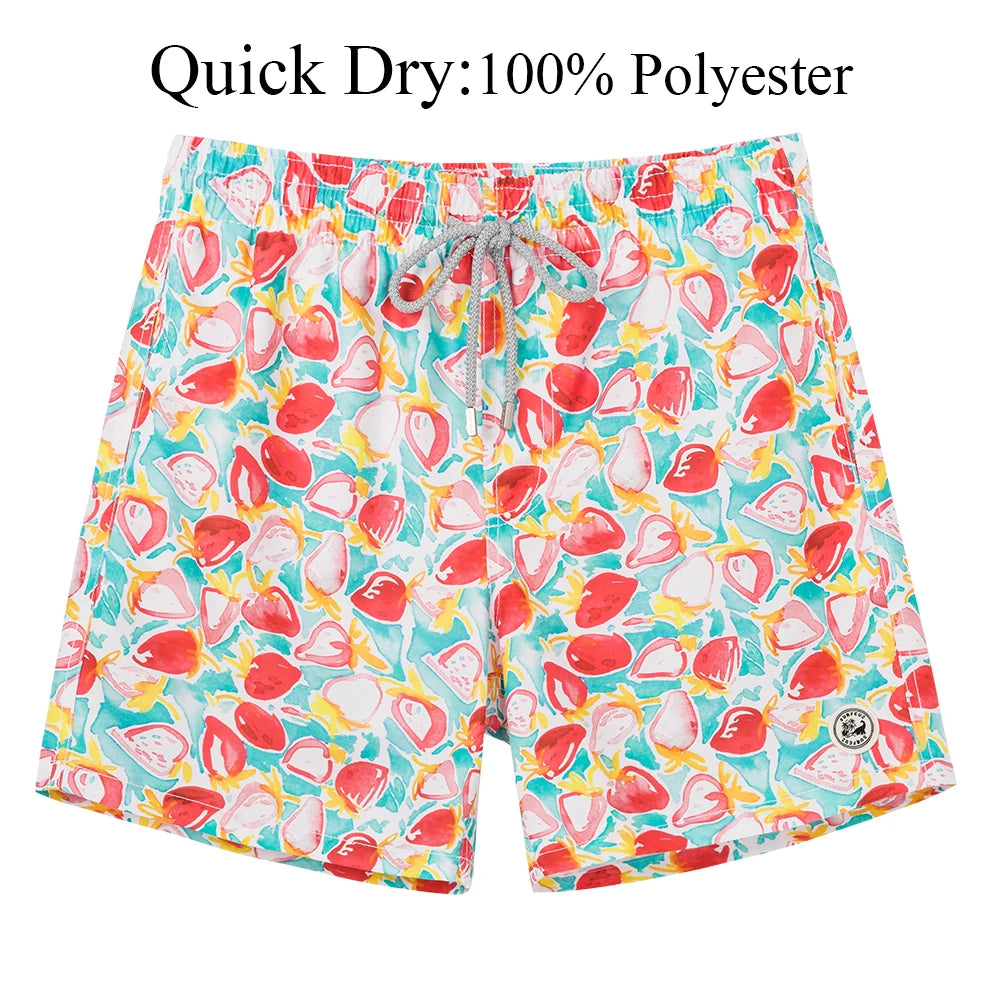 Men's quick-dry 4-way stretch swim trunks, fabric detail