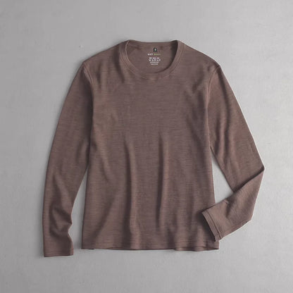 Men's long-sleeve wool T-shirt, colour range overview