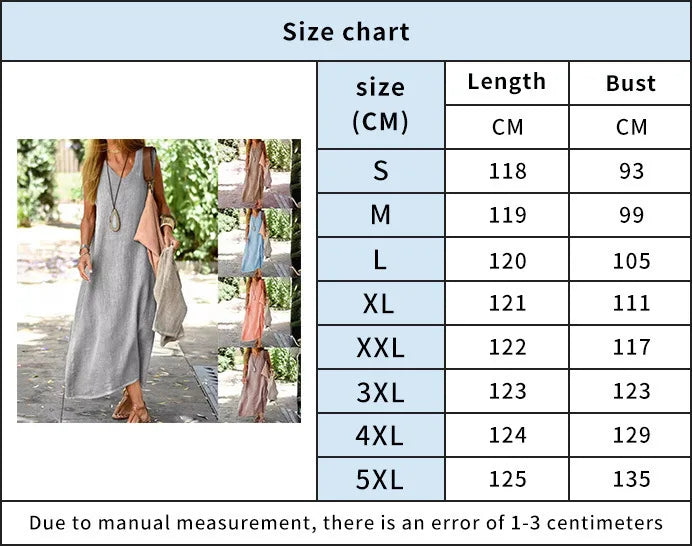 Kessoro Women's Solid Sleeveless Cotton Dress — view 6