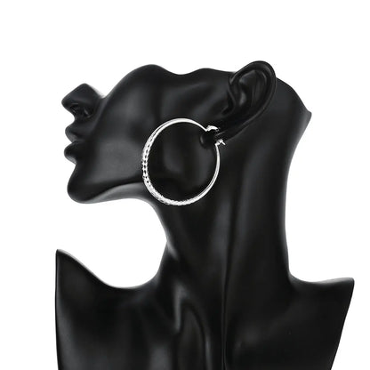 Kessoro women's retro silver tone long drop earrings with an elongated silhouette