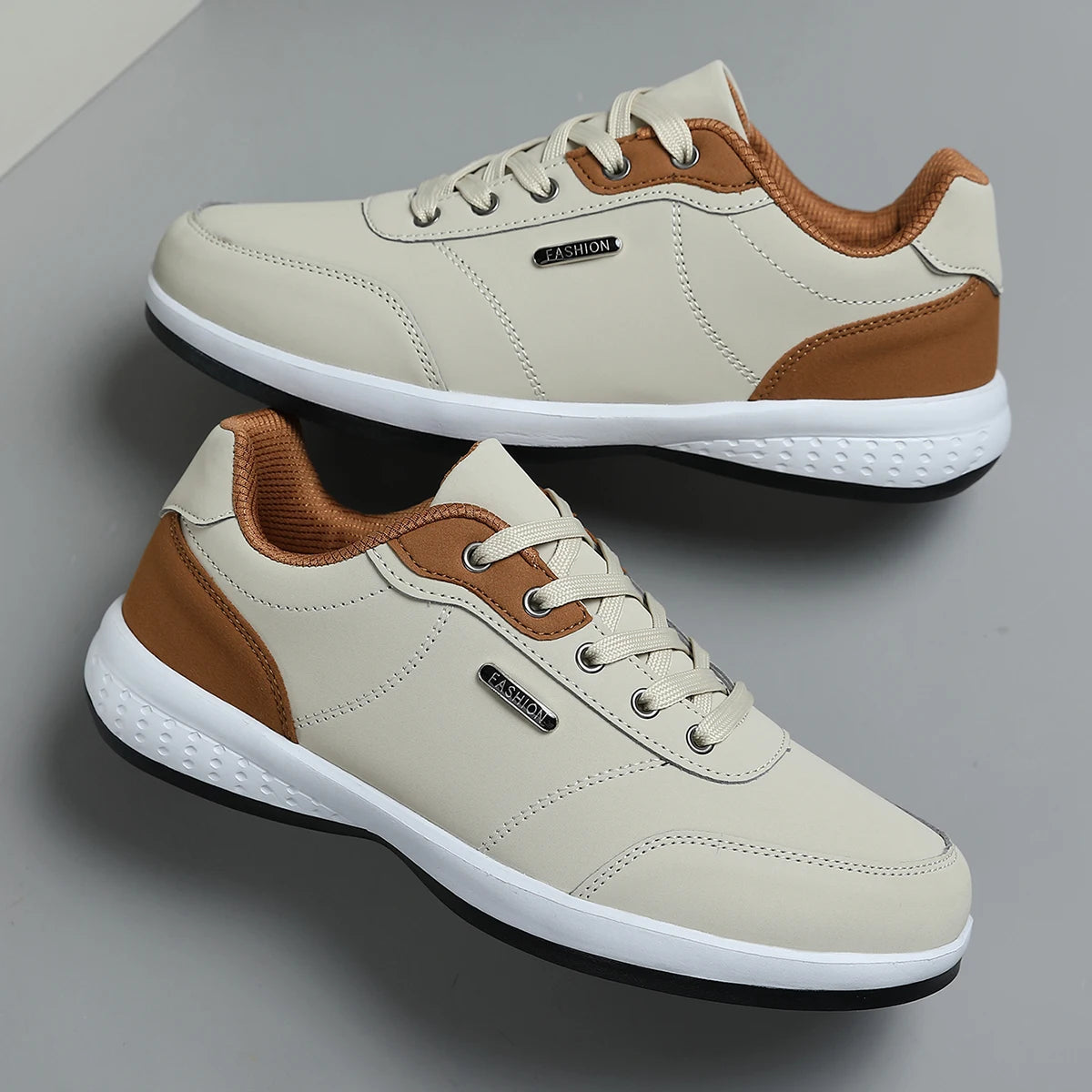 Kessoro Men's Waterproof Casual Leather Shoes — view 9