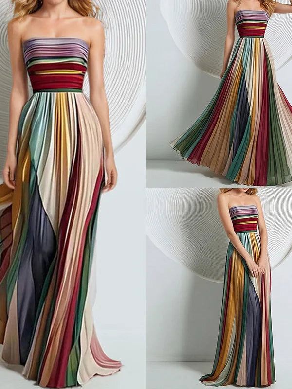Kessoro Women's Casual Pleated Polyester Maxi Dress — view 2