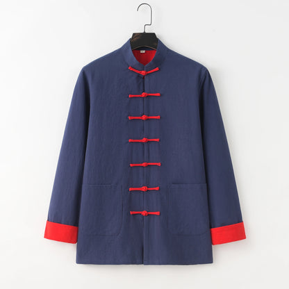 Kessoro Men's Long-Sleeve Cotton Coat — view 3