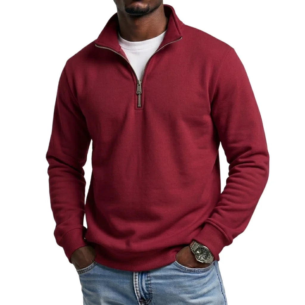 Kessoro Men's Solid Colour Knit Hooded Sweatshirt — view 6