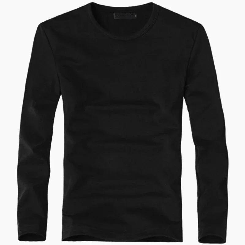 Kessoro Men's Solid Long-Sleeve T-Shirt — view 9