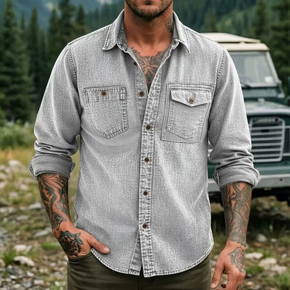 Kessoro Men's Vintage Casual Denim — view 2