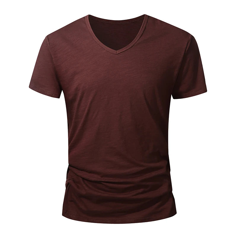 Men's short-sleeve cotton jersey T-shirt, fabric detail