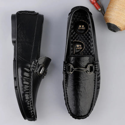 Kessoro Men's Breathable Leather Driving Loafers — view 5