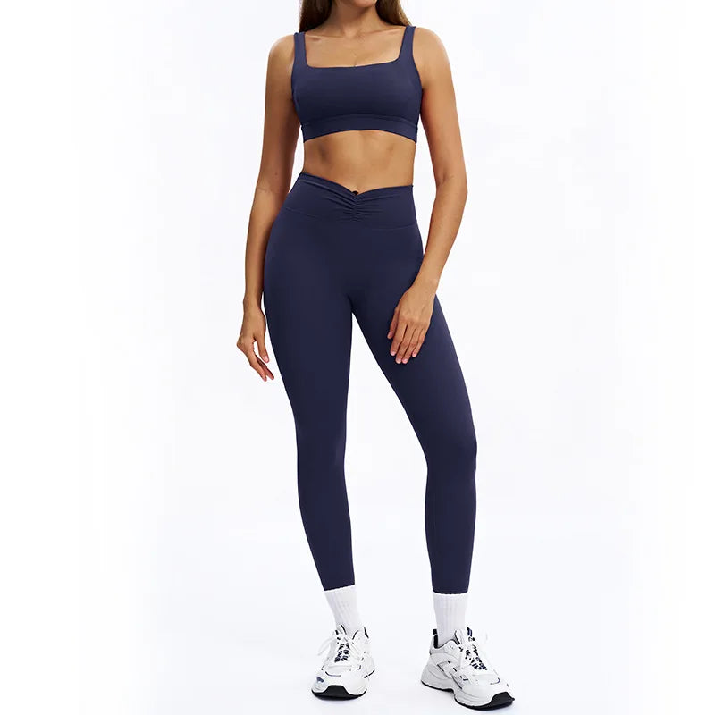 Women's long-sleeve 2-piece set, stitching detail