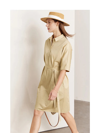 Kessoro Women's Collared Short-Sleeve Shirt Dress — view 6