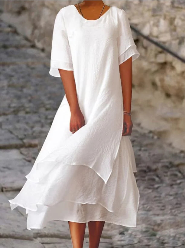 Kessoro Women's V-Neck Half-Sleeve Long Beach Robe — view 10