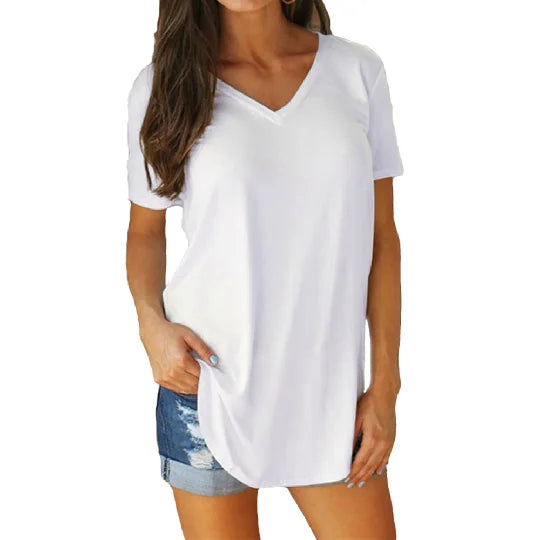 Kessoro Women's Solid Short-Sleeve Blouse — view 12