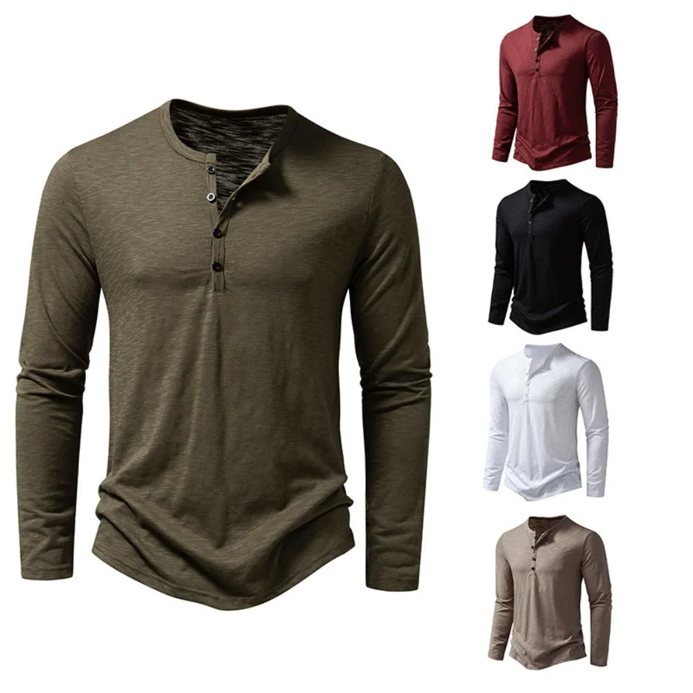 Kessoro Men's Casual Solid Cotton T-Shirt — view 3