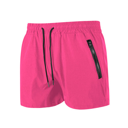 Men's solid colour drawstring swim trunks, side view