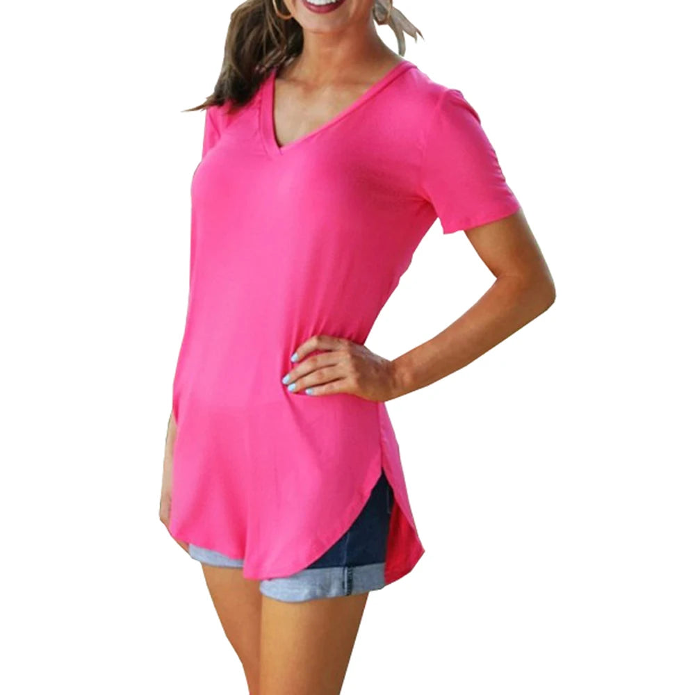 Kessoro Women's Solid Short-Sleeve Blouse — view 8