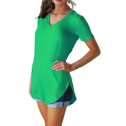 Kessoro Women's Solid Short-Sleeve Blouse — view 5
