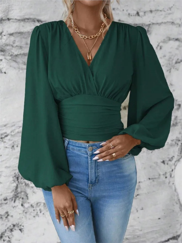 Kessoro Women's Solid Long-Sleeve Top — view 6