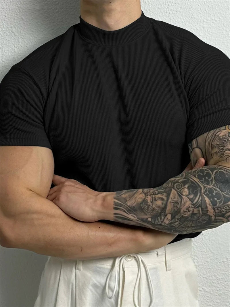 Kessoro Men's Short-Sleeve Crew Neck Cotton T-Shirt — view 2