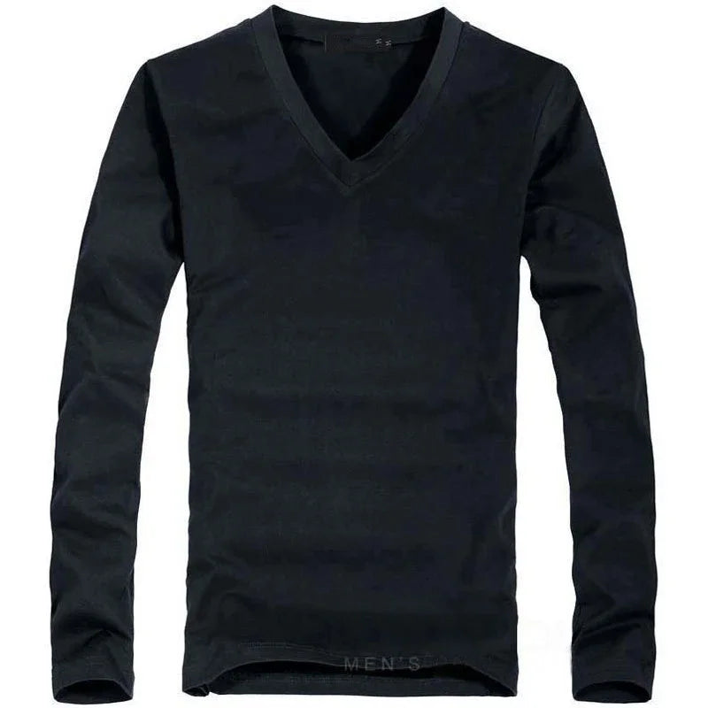 Kessoro Men's Solid Long-Sleeve T-Shirt — view 4