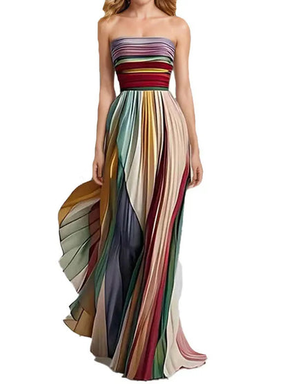 Kessoro Women's Casual Pleated Polyester Maxi Dress — view 6