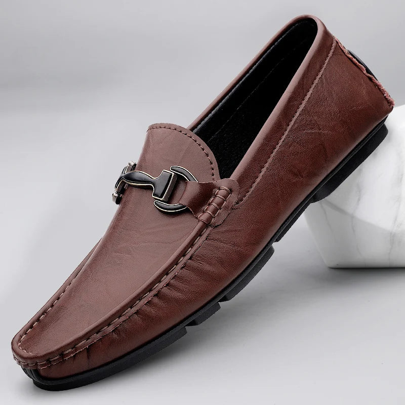 Kessoro Men's Breathable Leather Driving Loafers — view 4