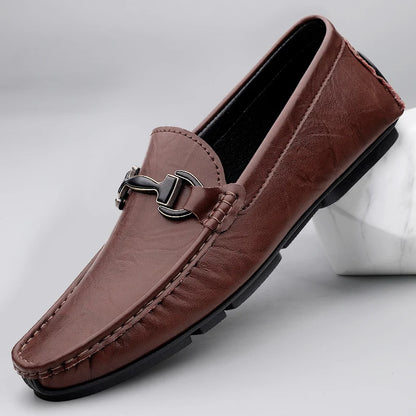 Kessoro Men's Breathable Leather Driving Loafers — view 4