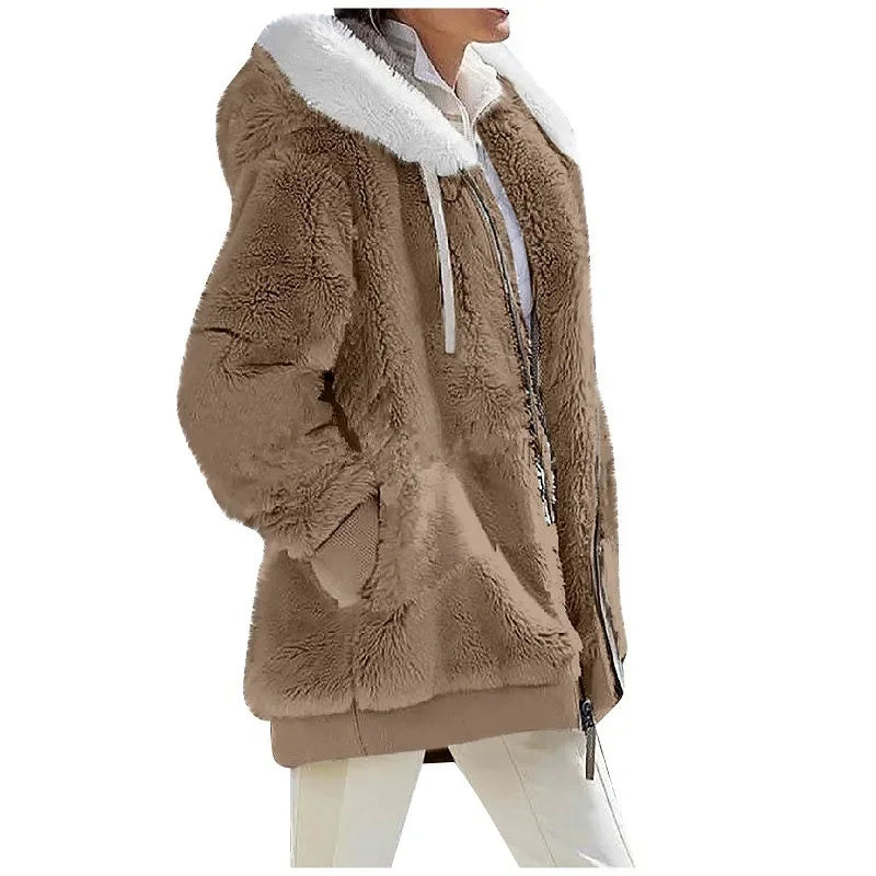 Kessoro Women's Fleece Casual Cashmere Jacket — view 5