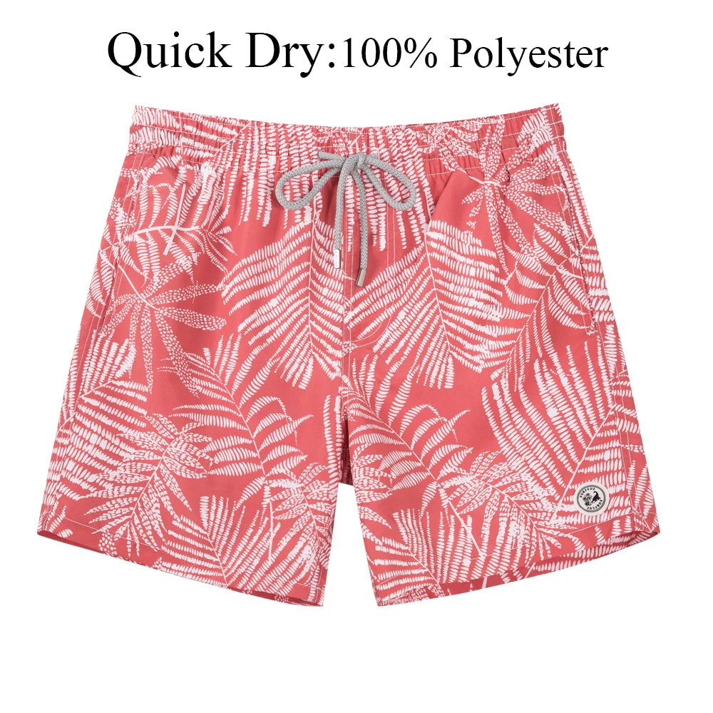 Men's quick-dry 4-way stretch swim trunks, front view