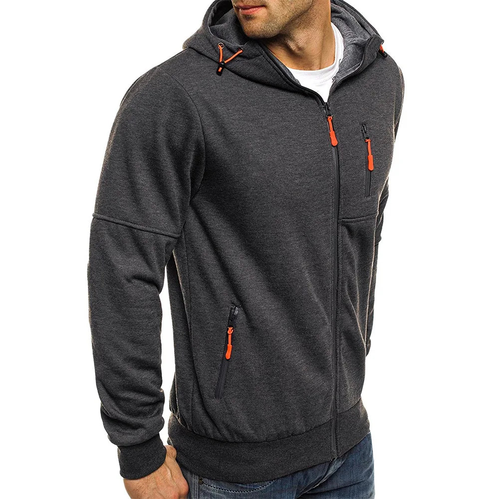 Kessoro Men's Solid Hooded Sweater — view 5