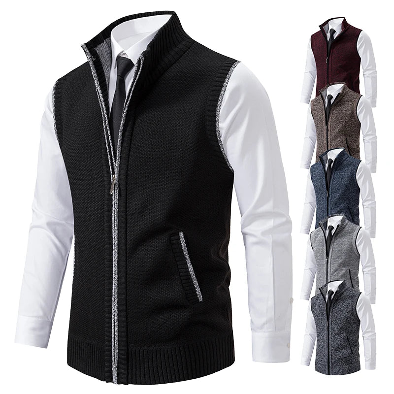 Kessoro Men's Knitted Solid Knit Sweater — view 7