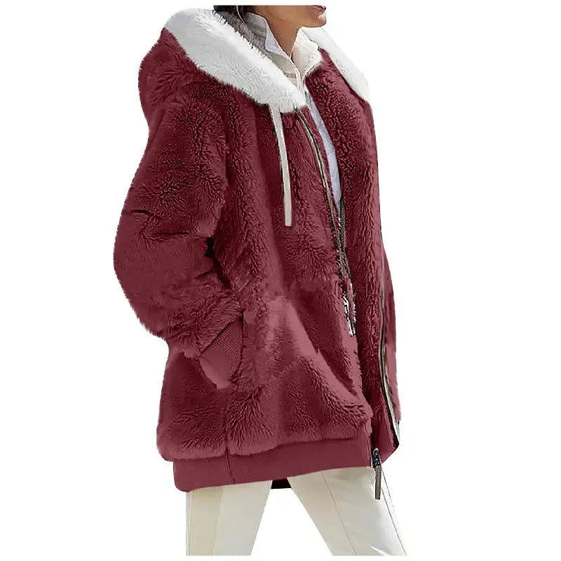 Kessoro Women's Fleece Casual Cashmere Jacket — view 10