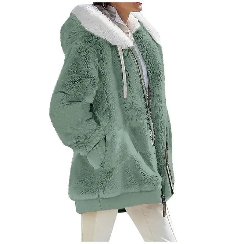 Kessoro Women's Fleece Casual Cashmere Jacket — view 6