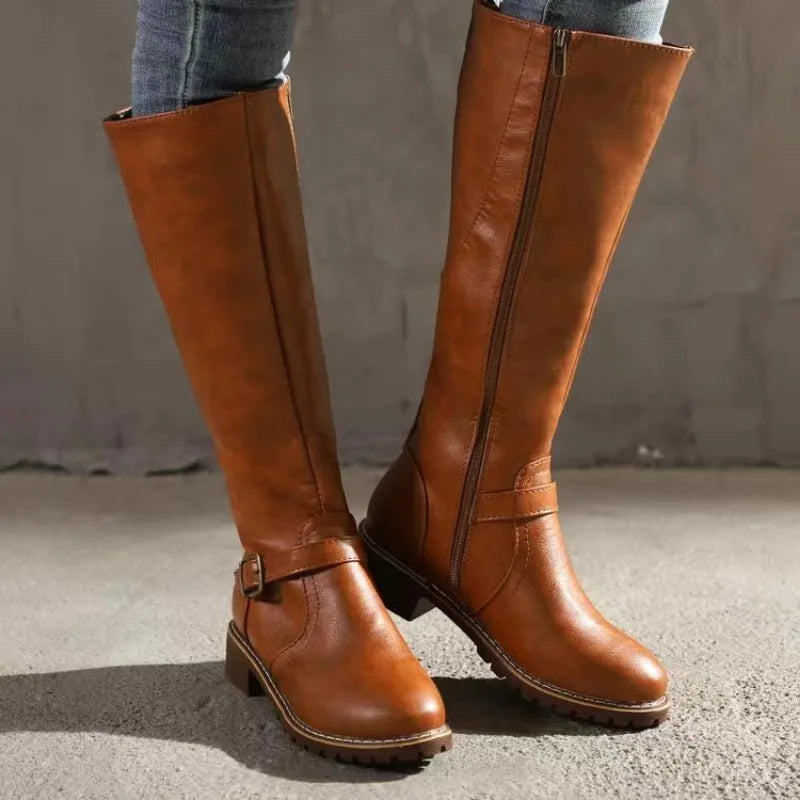 Kessoro Women's Chunky-Heel Over-the-Knee Riding Boots — view 4