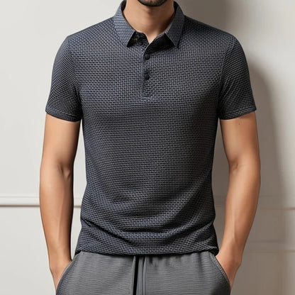 Kessoro Men's Short-Sleeve Knit Business Polo Shirt — view 5