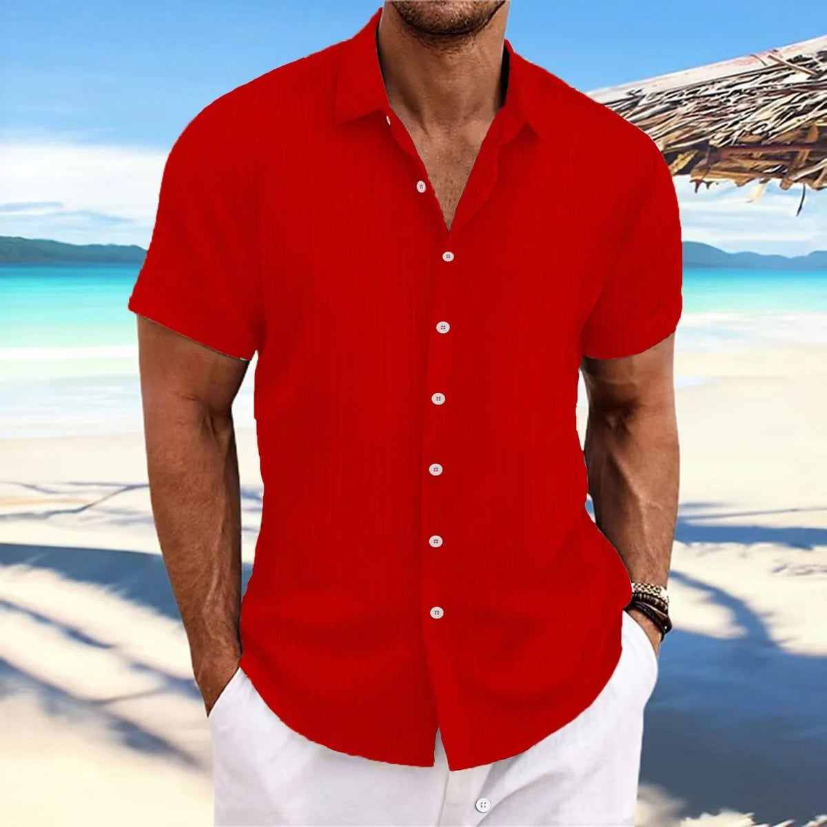 Kessoro Men's Lightweight Knit Open-Front Cardigan — view 7