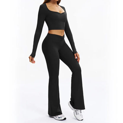 Women's long-sleeve 2-piece set, full length