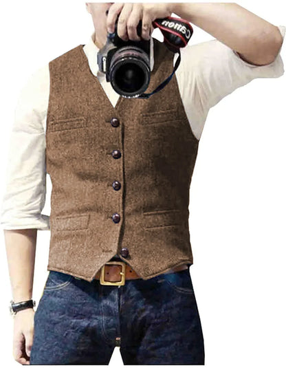 Kessoro men's tailored heritage formal waistcoat in navy, burgundy, black, grey and champagne