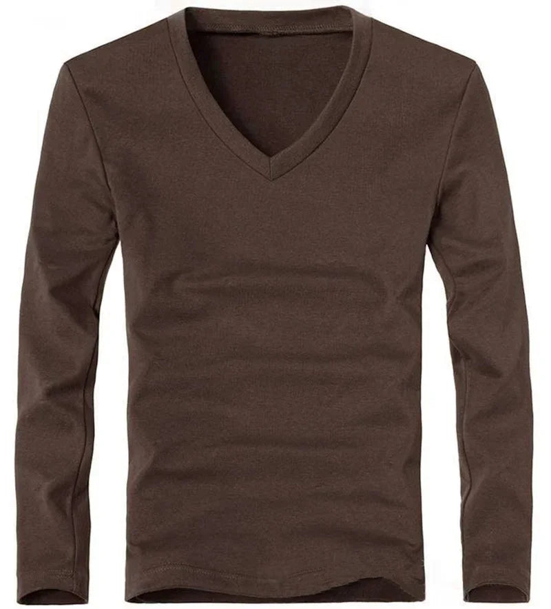 Kessoro Men's Solid Long-Sleeve T-Shirt — view 8