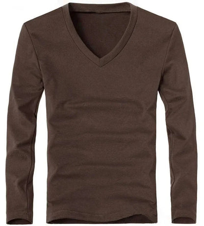 Kessoro Men's Solid Long-Sleeve T-Shirt — view 8