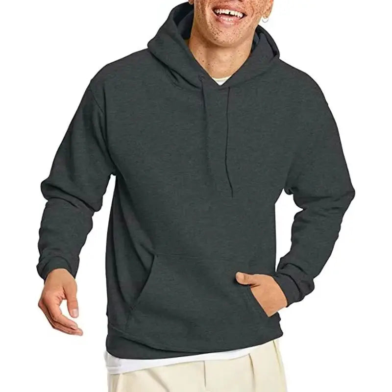 Kessoro Men's Casual Solid Hoodie — view 7