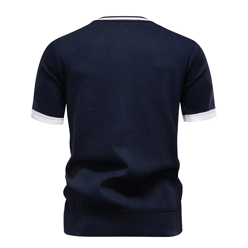 Kessoro Men's Stretch Casual Knit Pullover — view 3